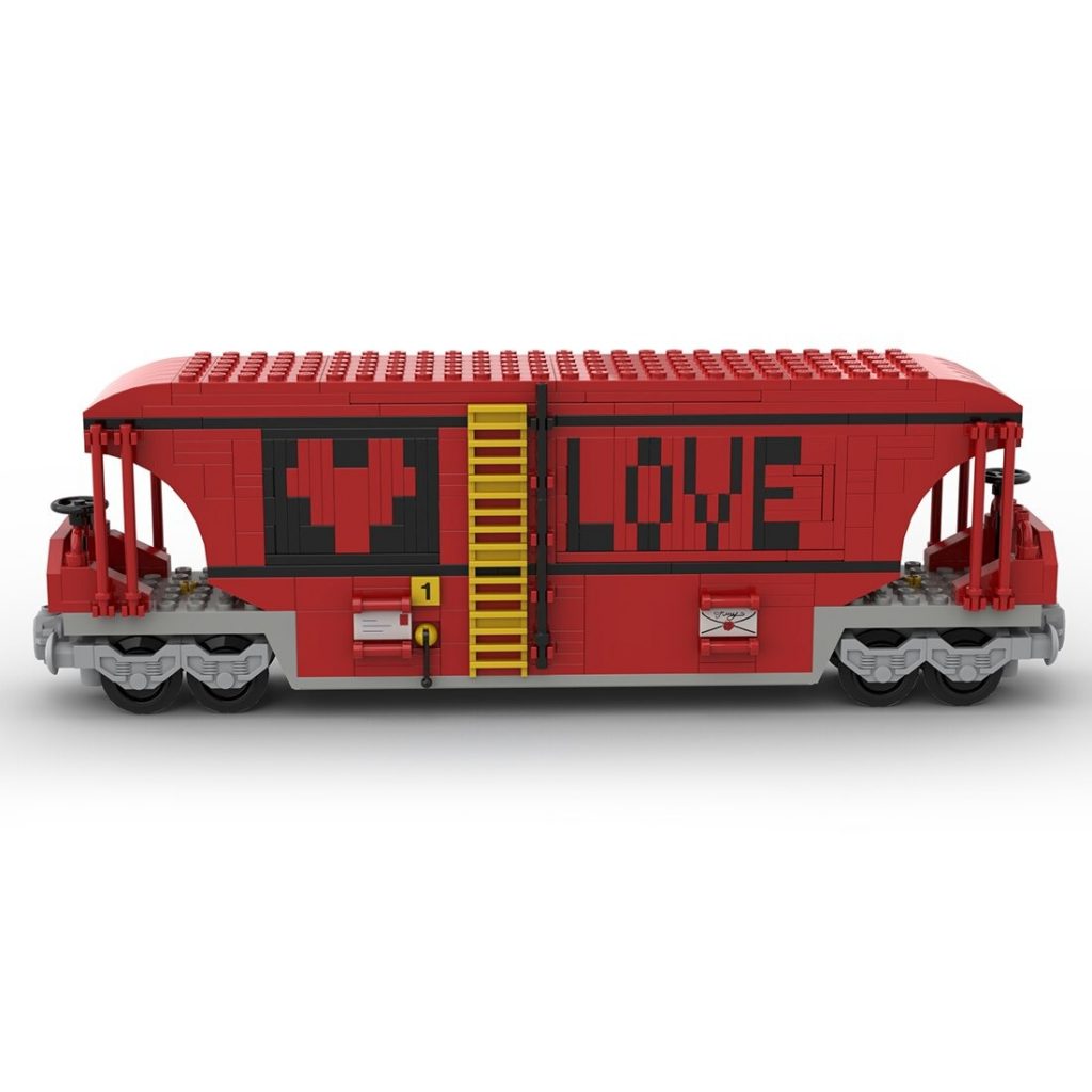 Valentine's Day Train Carriage MOC-120175 Creator With 478PCS