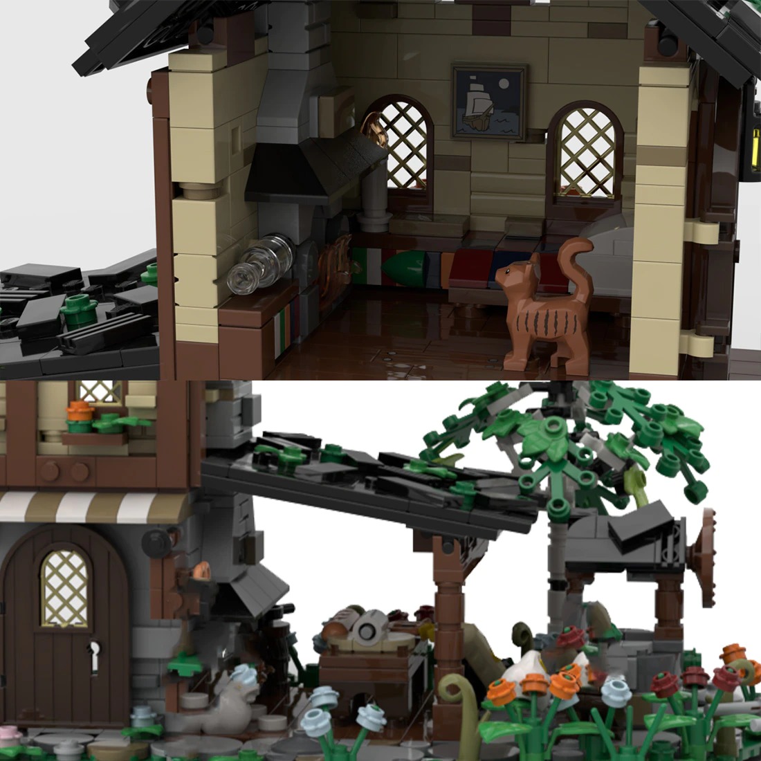 Medieval Bakery MOC-125763 Modular Building With 1282PCS - MOC Brick Land