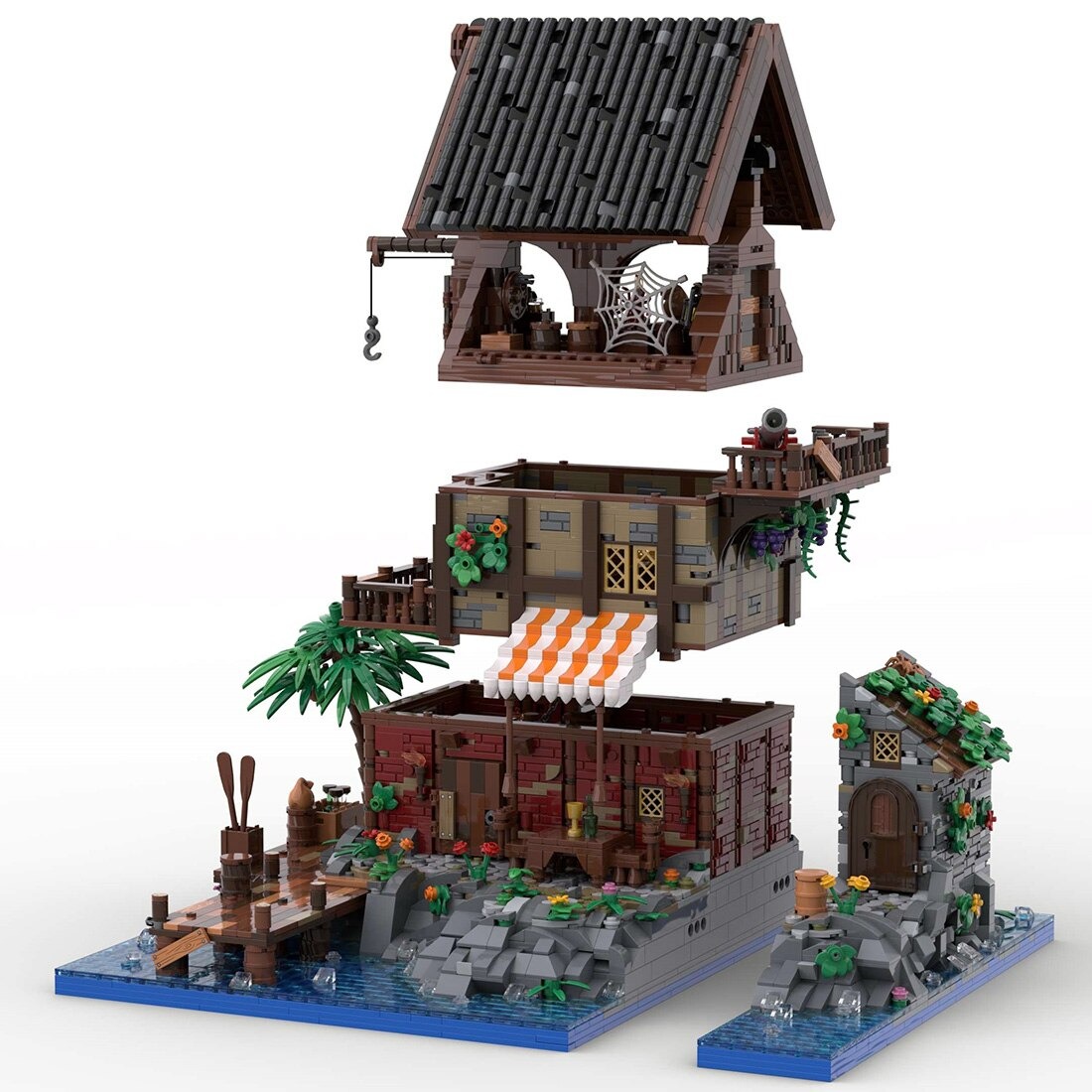 Pirate Van Dyke's Island (Compact Version) MOC-128398 Creator With 5650 Pieces 