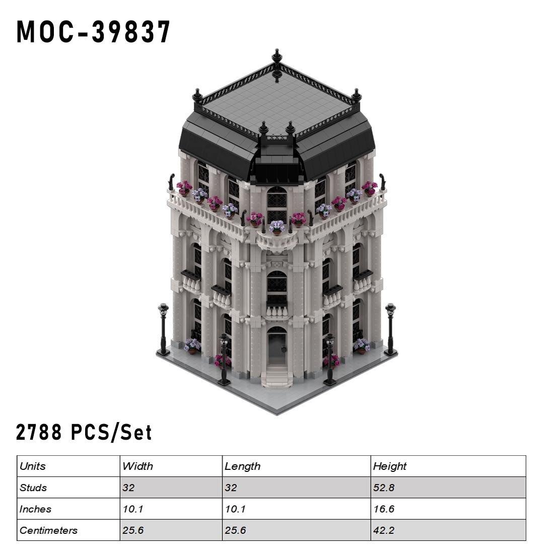 Modular House MOC-39837 Modular Buildings With 2788 Pieces