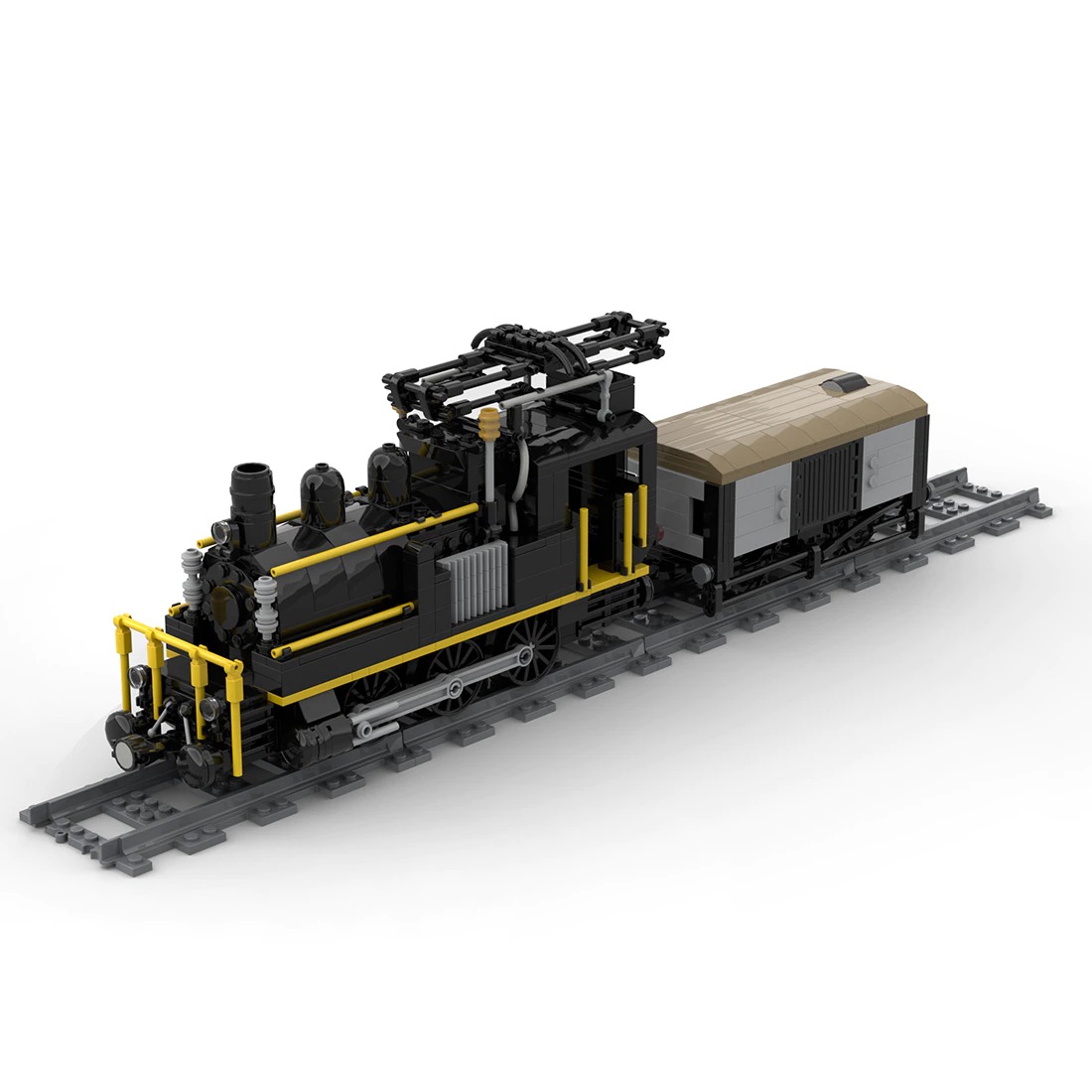 Swiss Electrified Steam Locomotive MOC-58561 Technic With 792 Pieces