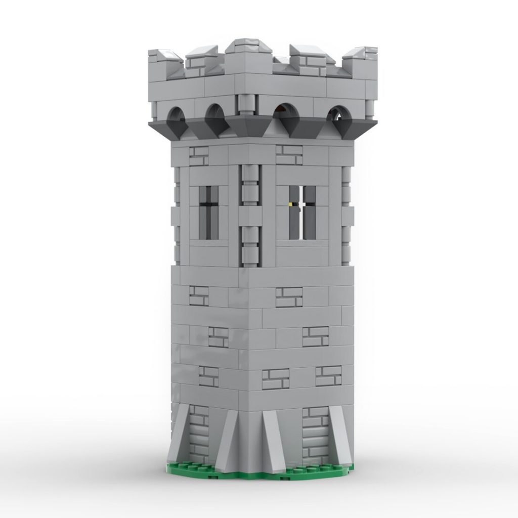 Medieval Modular Tower MOC-77962 Modular Building With 227 Pieces