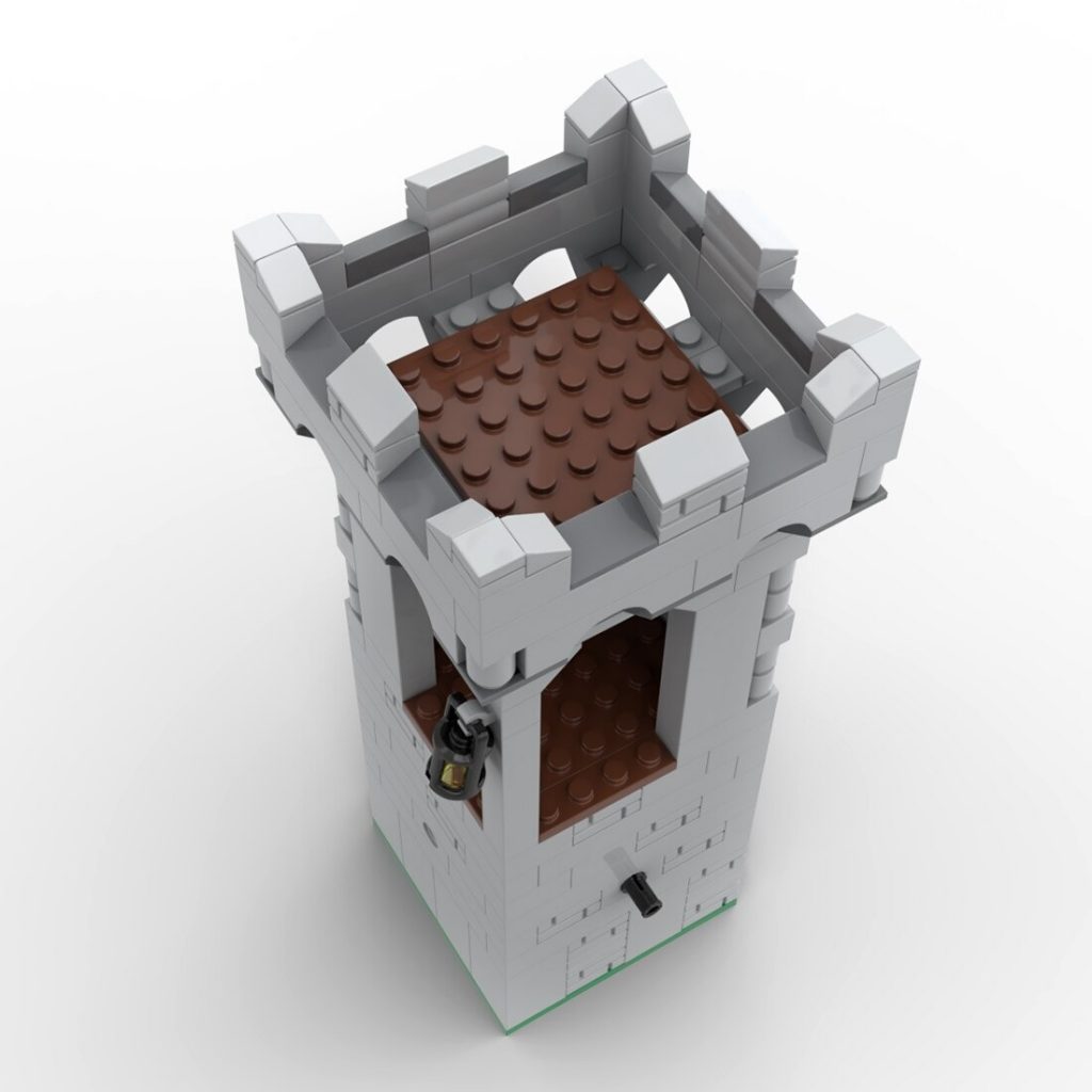 Medieval Modular Tower MOC-77962 Modular Building With 227 Pieces