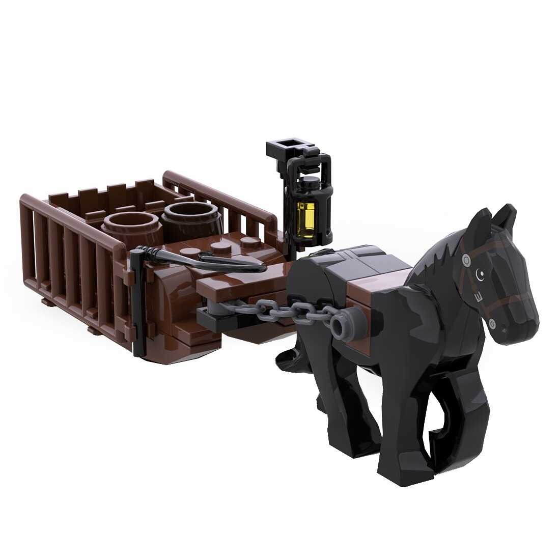 Horse Sled MOC-96289 Creator With 55 Pieces