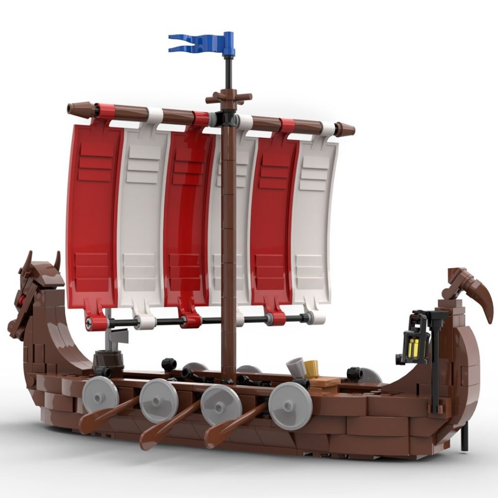 The Viking Longship Medieval Themed MOC-98225 Creator With 314 Pieces