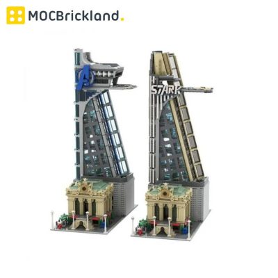 Avengers and Stark Tower Modular Building MOC 39673 Movie Designed By ZeRadman With 5457 Pieces