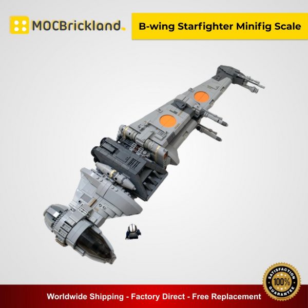 B-wing Starfighter Minifig Scale MOC 18137 Star Wars Designed By Brickvault With 1413 Pieces