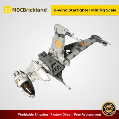 B-wing Starfighter Minifig Scale MOC 18137 Star Wars Designed By Brickvault With 1413 Pieces