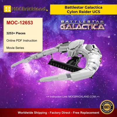 Battlestar Galactica Cylon Raider UCS MOC 12653 Movie Designed By DavDupMOCs With 3253 Pieces