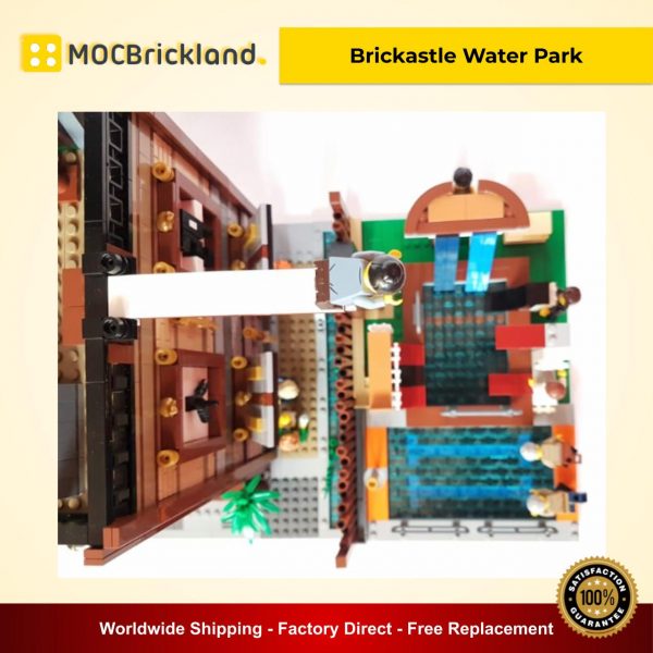 Brickastle Water Park MOC 19001 Modular Building Alternative LEGO 70657 Designed By Huaojozu With 2423 Pieces