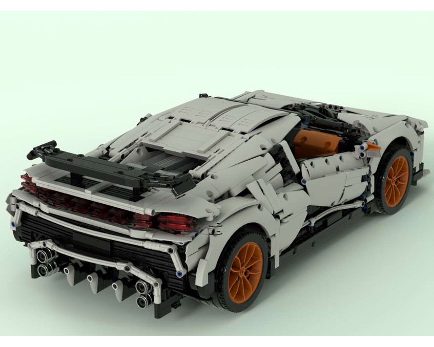 Bugatti EB 110 Centodieci Hommage MOC 34933 Technic Designed By The one from the Swabian Produced By MOC BRICK LAND