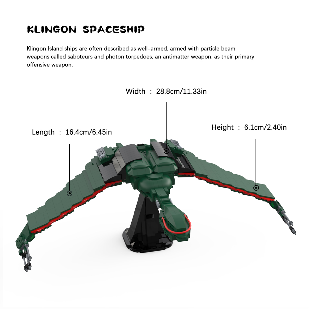 The Klingon Spacecraft MOC-89674 Movie With 1004 pieces
