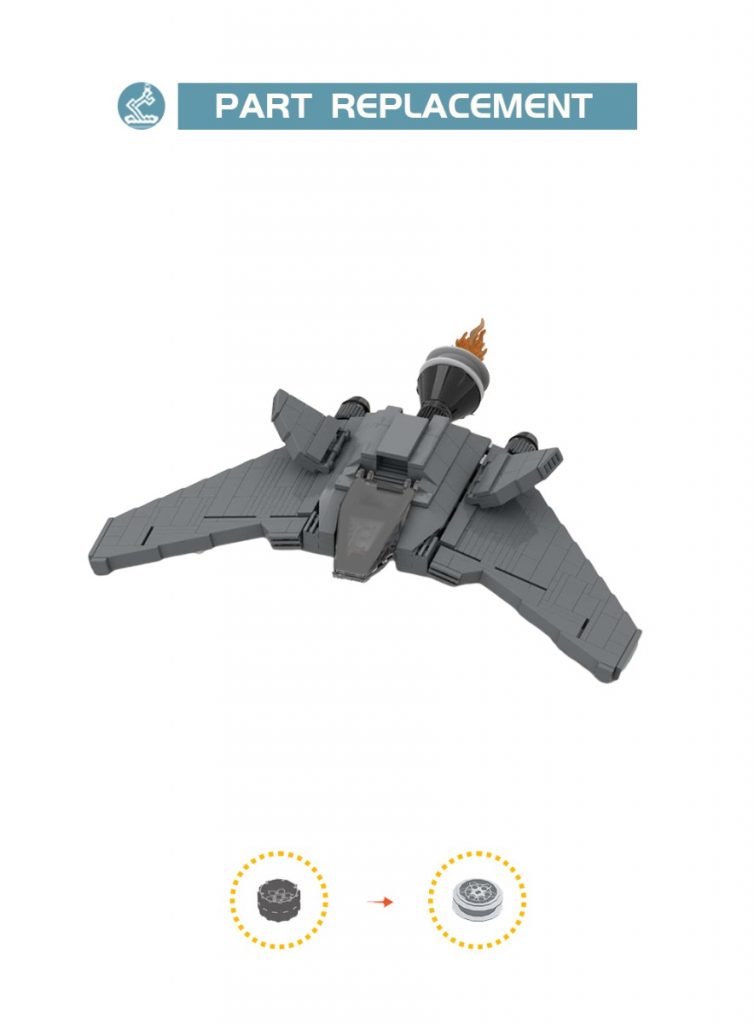 F-302 Fighter-Interceptor From Stargate SG-1 MOC-63478 Military With 347 Pieces