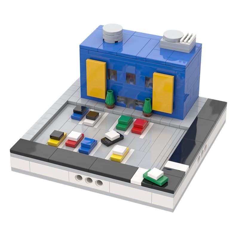 MOCBRICKLAND MOC-32918 Center with Car Park for a Modular City