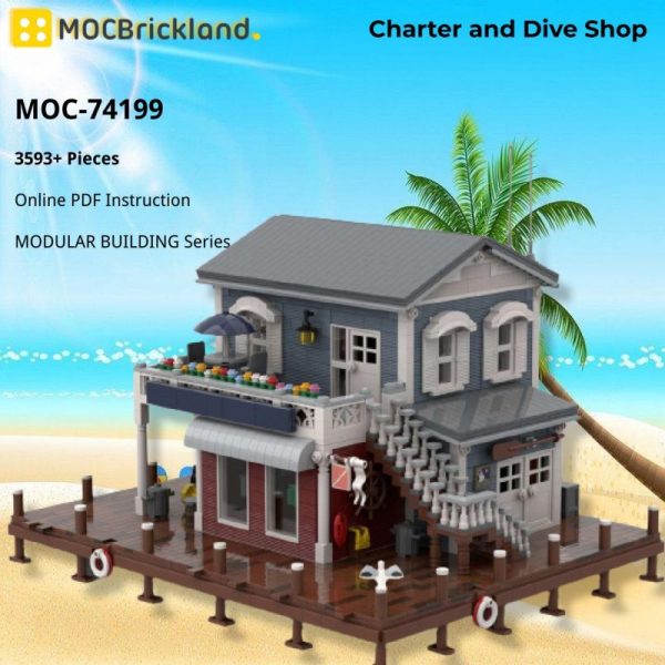MOCBRICKLAND MOC-74199 Charter and Dive Shop