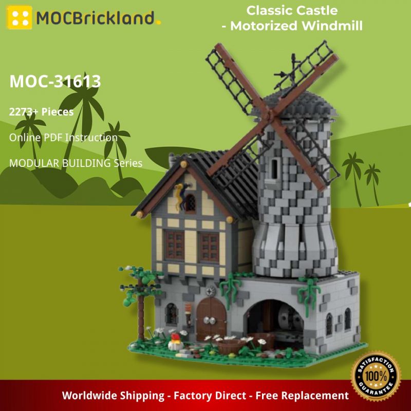 MOCBRICKLAND MOC-31613 Classic Castle – Motorized Windmill