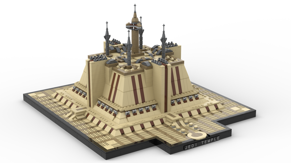 Coruscant Temple – LG Architecture Style Star Wars MOC-45652 by Jeffy-O with 2546 Pieces