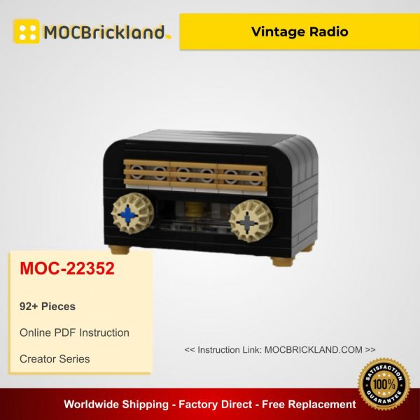 Vintage Radio MOC 22352 Creator Designed By Timeremembered With 92 Pieces