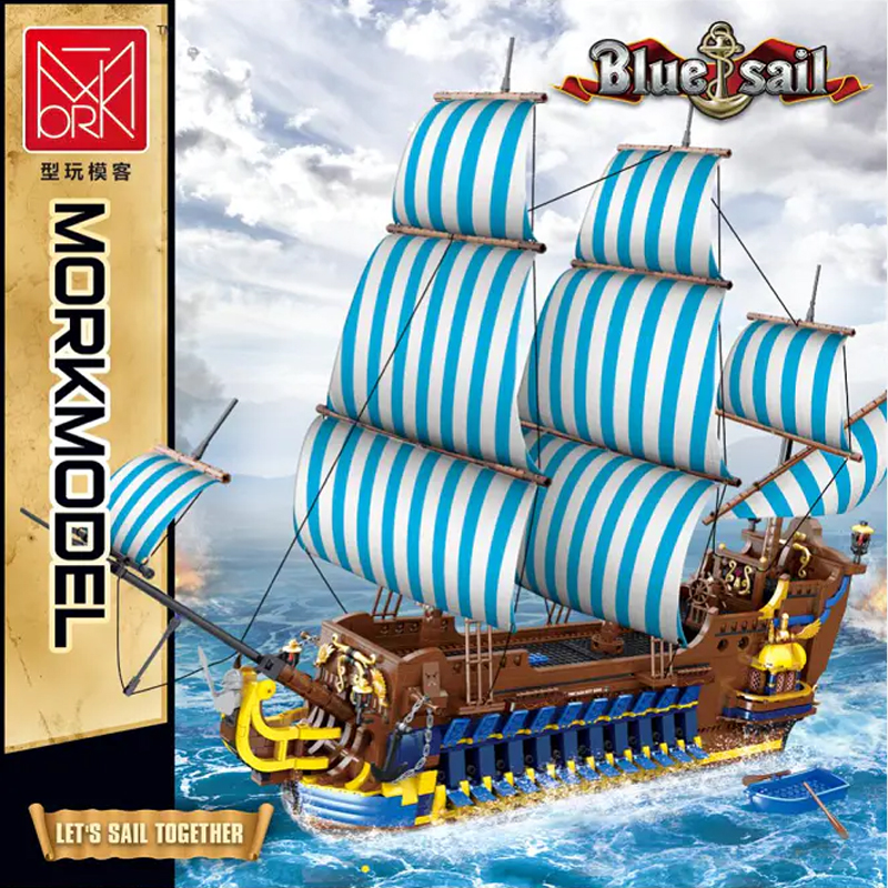 Creator MORK 031011 Blue Sail Pirate Ship