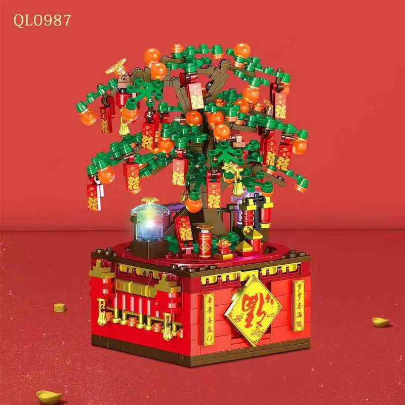 Creator ZHEGAO QL0987 New Year Music Box: Fortune Tree