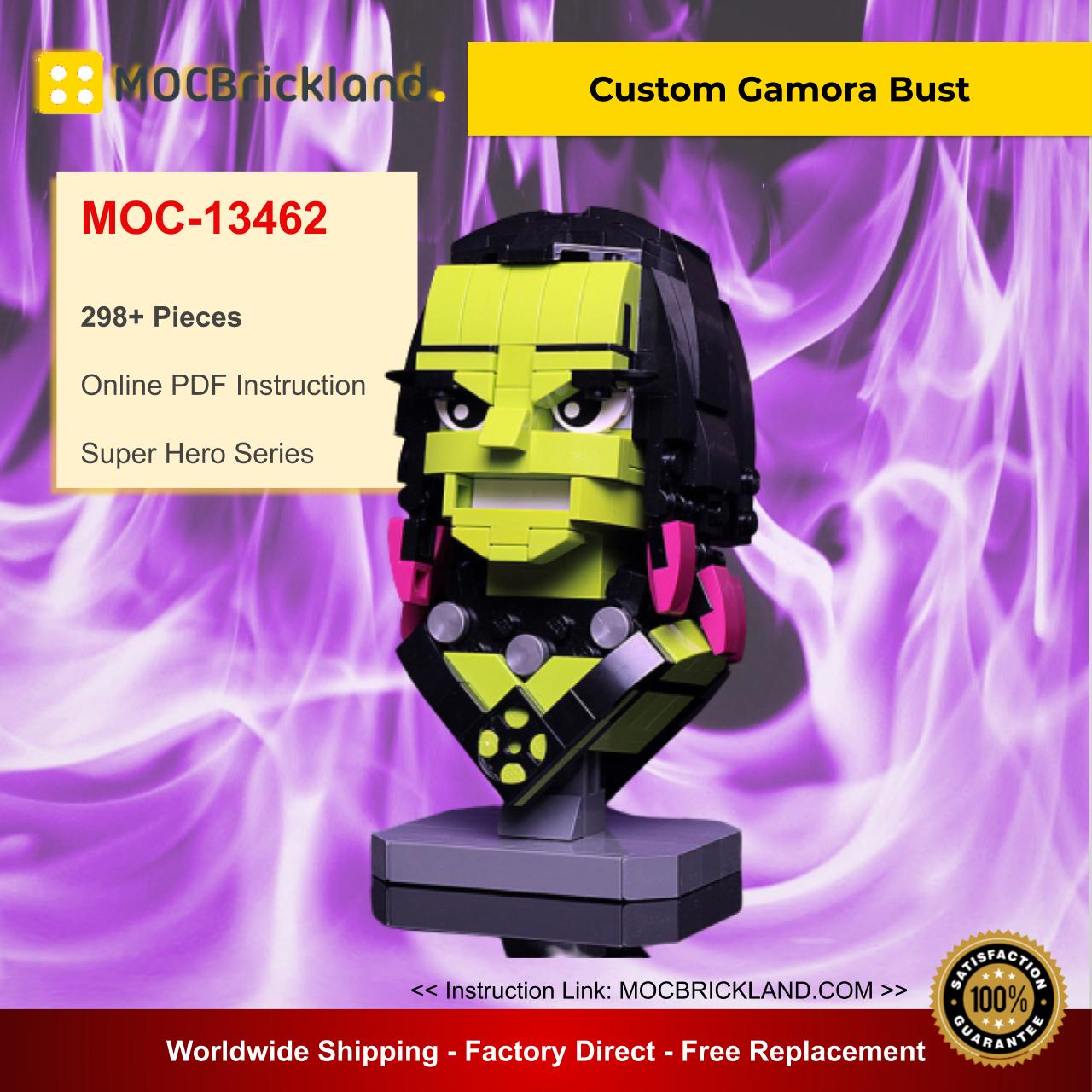 Custom Gamora Bust MOC 13462 Super Hero Designed By Buildbetterbricks With 298 Pieces