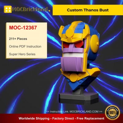 Custom Thanos Bust MOC 12367 Super Hero Designed By Buildbetterbricks With 211 Pieces