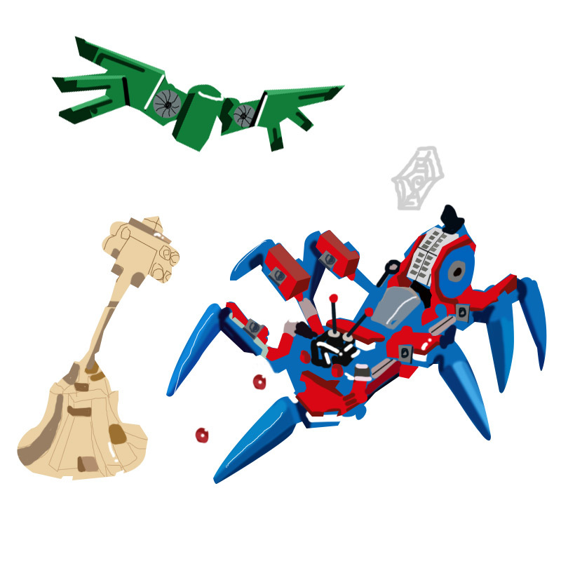 DECOOL 7136 Spider-Man's Spider Crawler Compatible with 76114