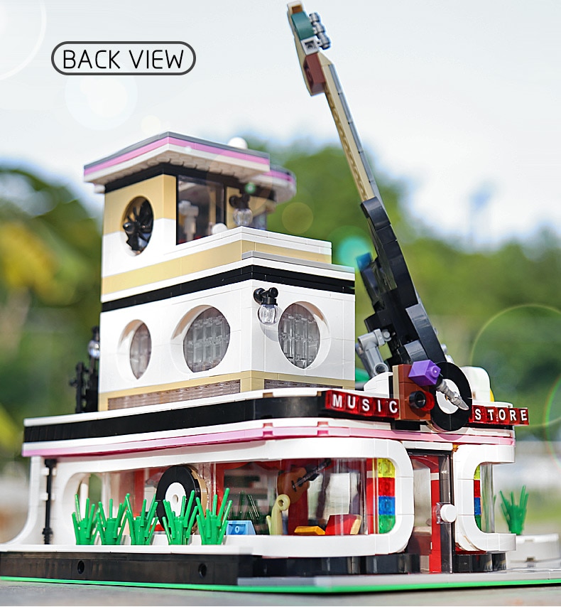 MOULD KING 16002 Guitar Shop With LED Light