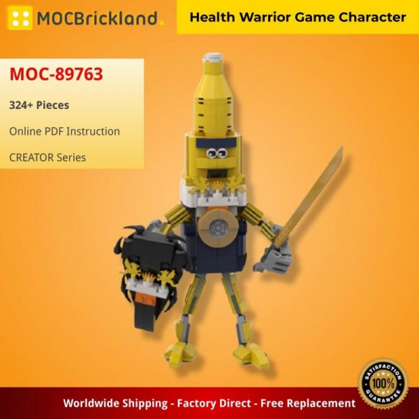 MOCBRICKLAND MOC-89763 Health Warrior Game Character