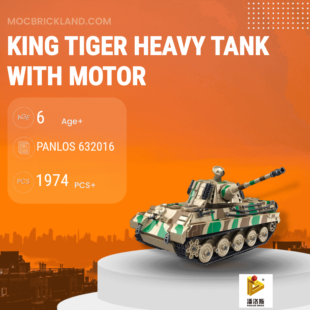 King Tiger Heavy Tank With Motor PANLOSBRICK 632016 Military with 1974 ...