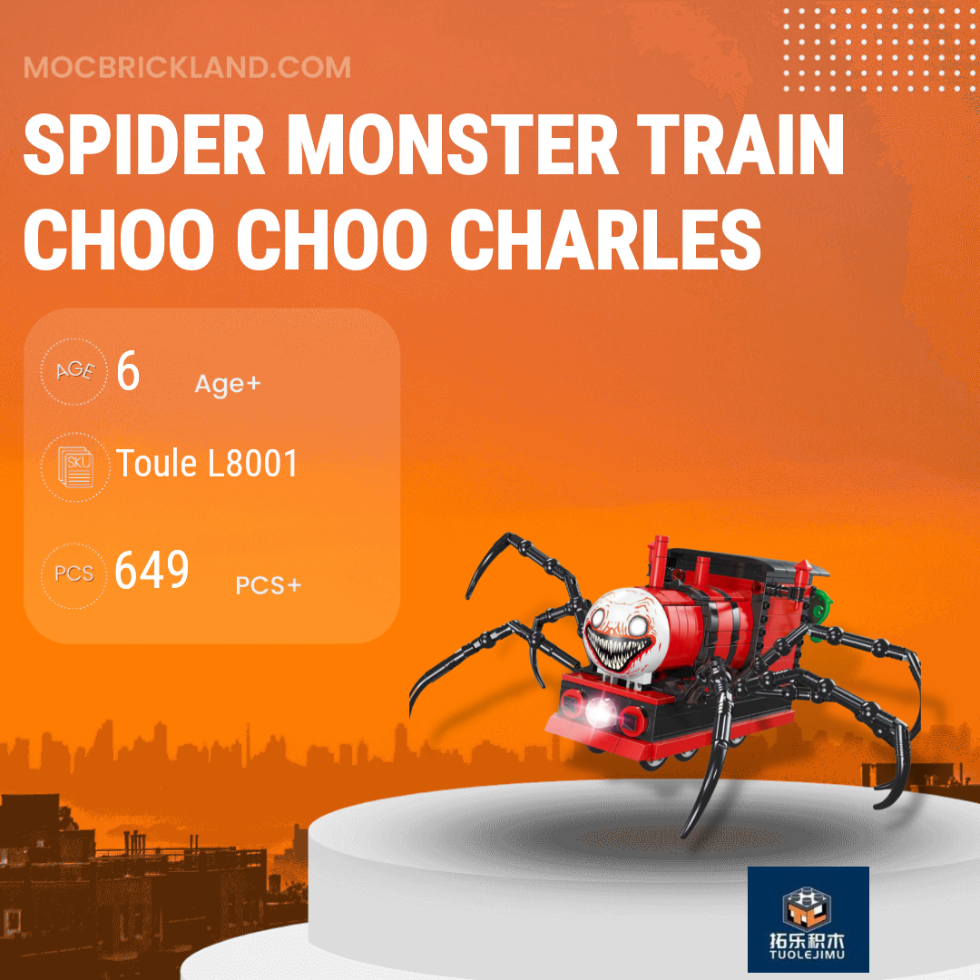 TUOLE Block L8001 Spider Monster Train Choo Choo Charles Movies and Games