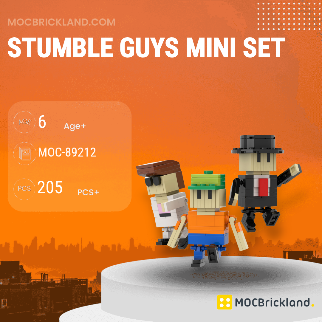 Stumble Guys Mini Action Figure from Game Building Blocks Toy Set 205  Pieces