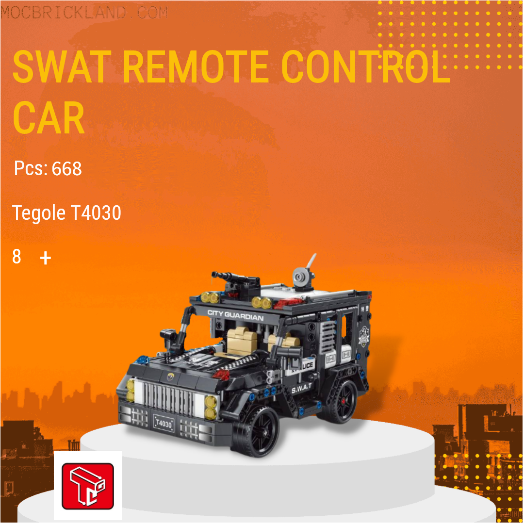 TaiGaoLe T4030 SWAT Remote Control Car with 668 Pieces