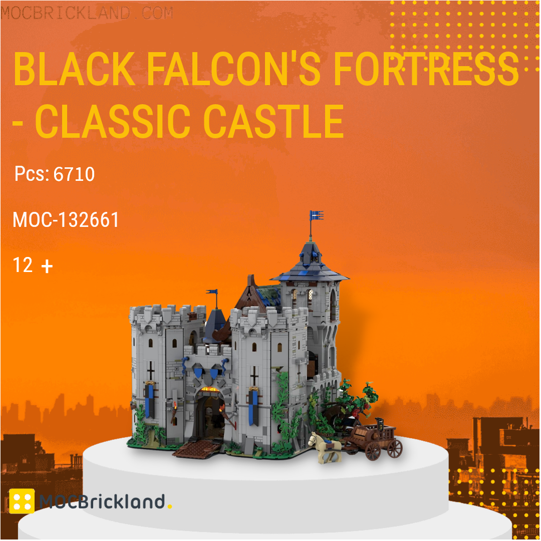 Black Falcon's Fortress - Classic Castle MOCBRICKLAND 132661 Modular ...