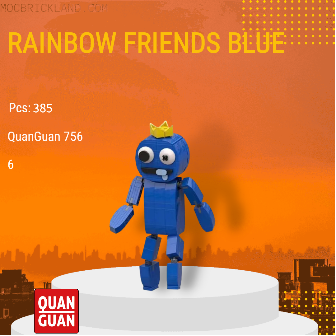 Rainbow Friends Blue QUANGUAN 756 Creator Expert with 385 Pieces
