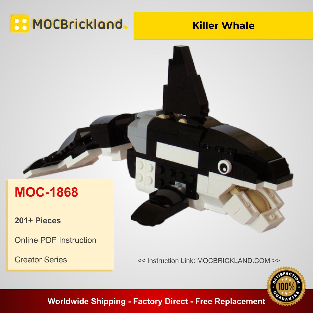 Killer Whale MOC 1868 Creator Compatible With LEGO 31021 Designed By Tomik