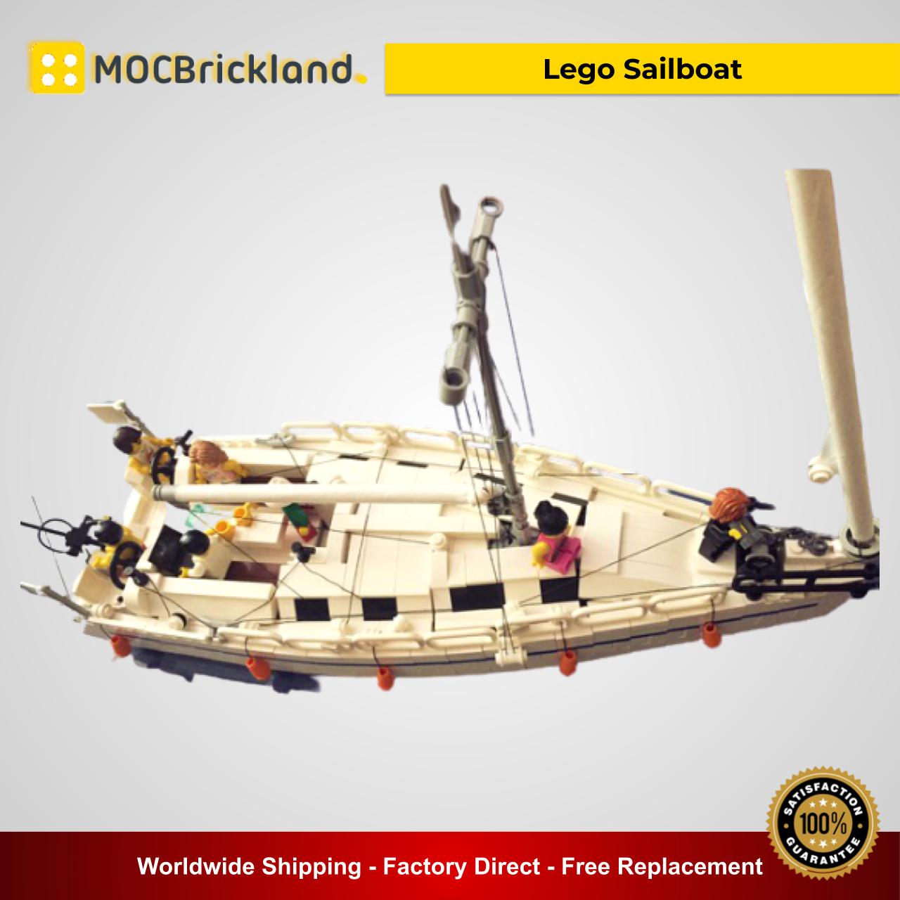 Lego Sailboat MOC 5186 Creator Designed By Motomatt With 712 Pieces - MOC Brick Land