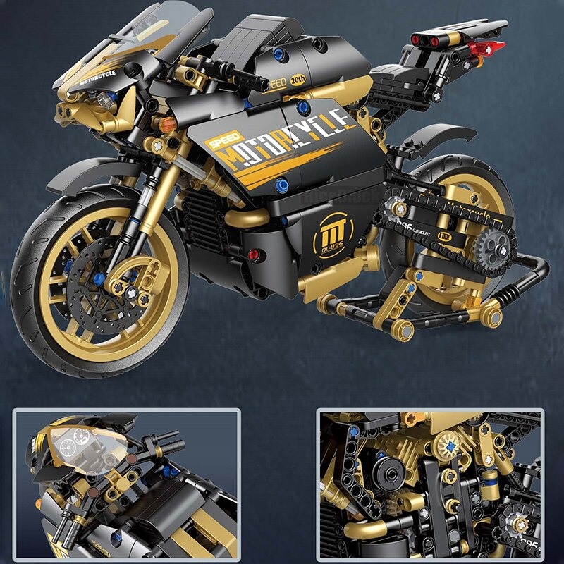 MOCBRICKLAND MOC-89697 Locomotive Motorcycle