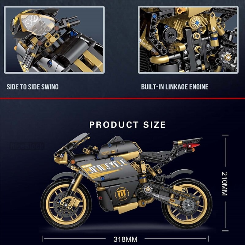 MOCBRICKLAND MOC-89697 Locomotive Motorcycle