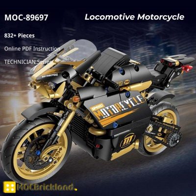 MOCBRICKLAND MOC-89697 Locomotive Motorcycle