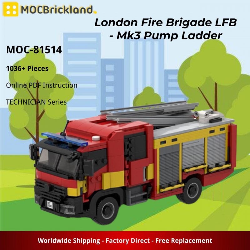 London Fire Brigade LFB – Mk3 Pump Ladder Technician MOC-81514 with ...