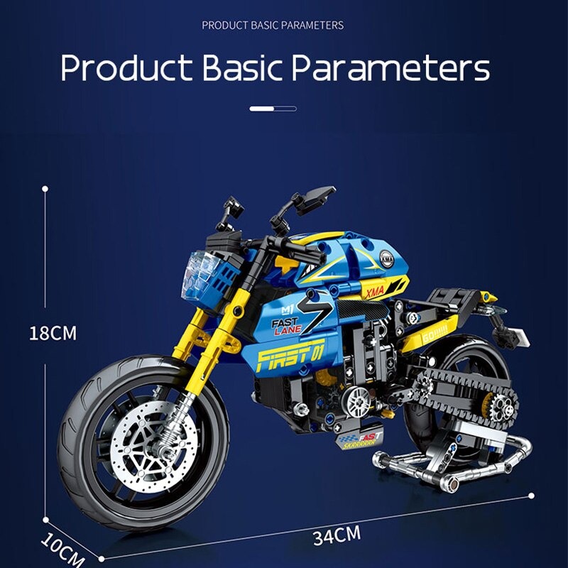 MOCBRICKLAND MOC-89701 M1 Fast Lane Motor League Motorcycle