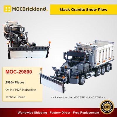 Mack Granite Snow Plow MOC 29800 Technic Compatible With LEGO 42078 Designed By Grohl
