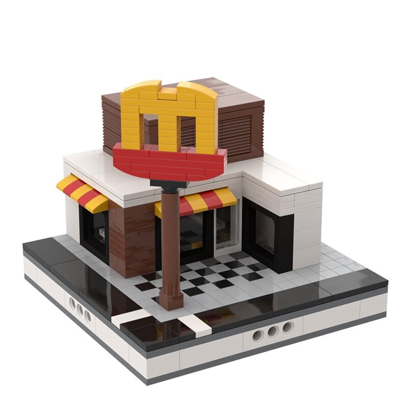 MOCBRICKLAND MOC-32162 McDonalds Branch for a Modular City