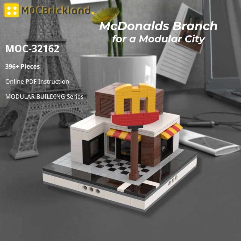 MOCBRICKLAND MOC-32162 McDonalds Branch for a Modular City