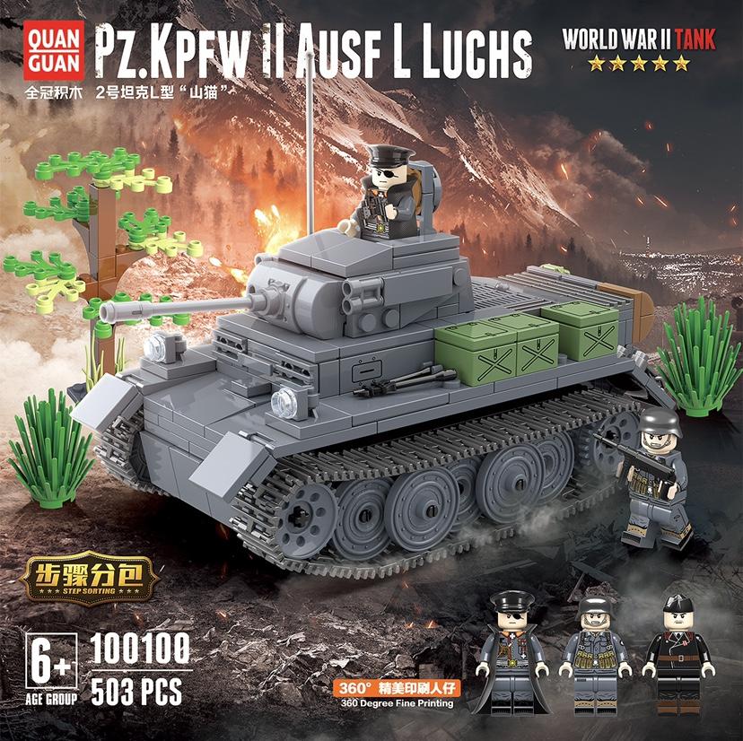 MILITARY QuanGuan 100100 German Pz.Kpfw.II Ausf. L Luchs Tank