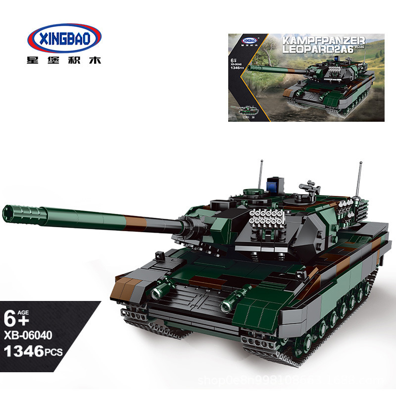 Military XINGBAO XB-06040 Kampfpanzer Leopard 2A6 Main Battle Tank 1:30