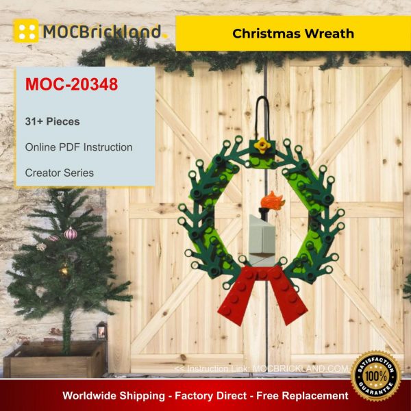 Christmas Wreath MOC 20348 Creator Designed By KarolWes With 31 Pieces
