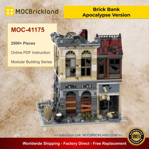 Brick Bank - Apocalypse Version MOC 41175 Modular Building Designed By SugarBricks 2500 Pieces