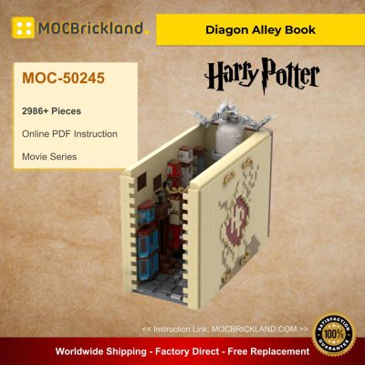 Diagon Alley Book MOC 50245 Movie Designed By Gabizon With 2986 Pieces